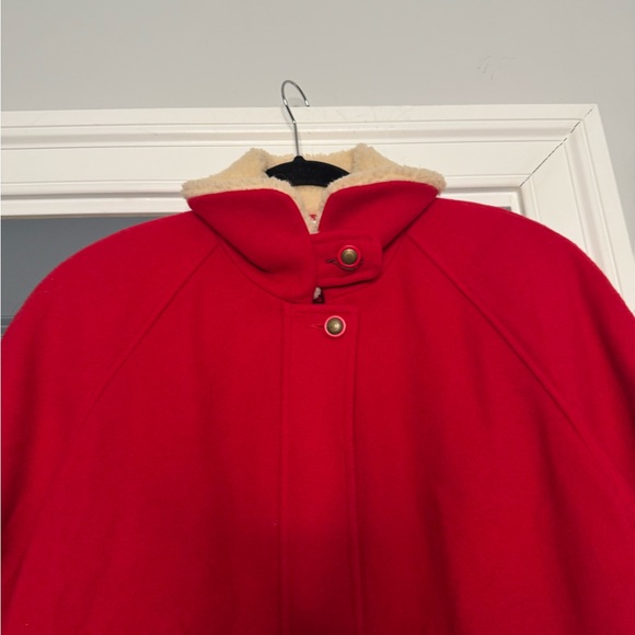 Talbots Vibrant Red Pea Jacket - Picture 6 of 9